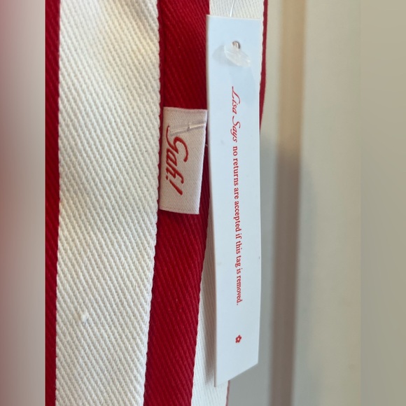 Lisa Says Gah striped canvas tote - Picture 2 of 4